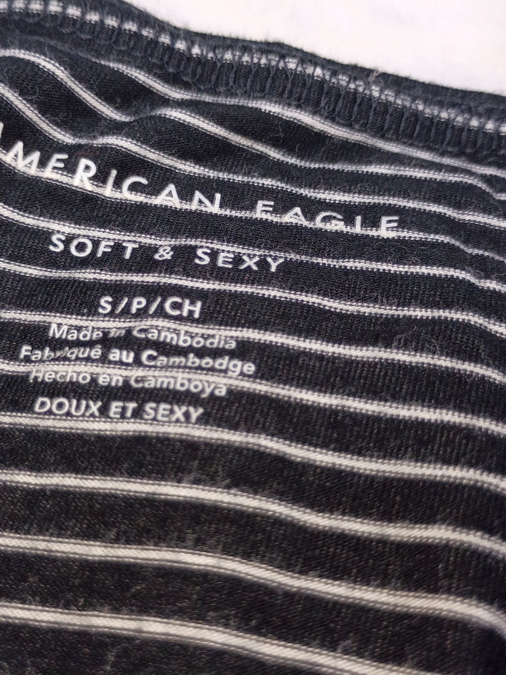 American Eagle Women's Black and White Striped Skirt - Soft & Sexy